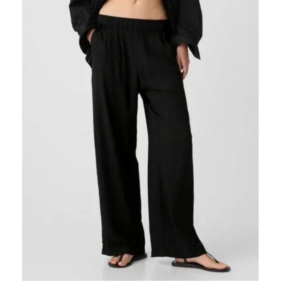 GAP Pants - GAP Gauze Wide-Leg Pants